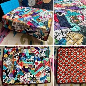 Barbie Quilt - Sashiko Scrappy - Handmade